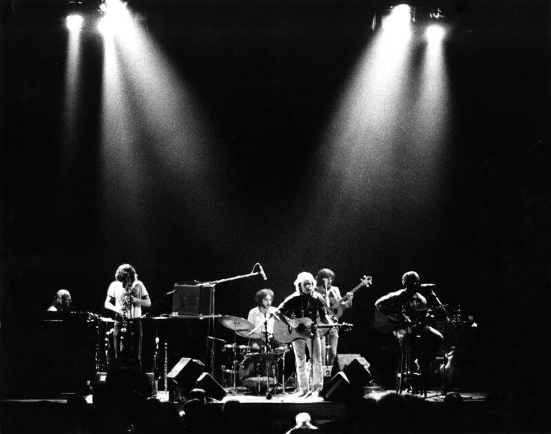 Van Morrison on stage in Amsterdam in 1974. Photograph: Gijsbert Hanekroot/Redferns/Getty   