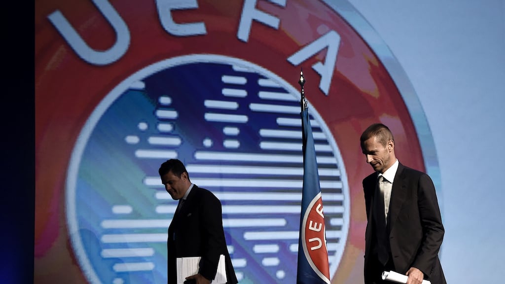 Uefa presidenr Aleksander Ceferin has said the idea of a European Super League is “in a way a fiction now or a dream.” Photograph: Aris Messinis/AFP/Getty