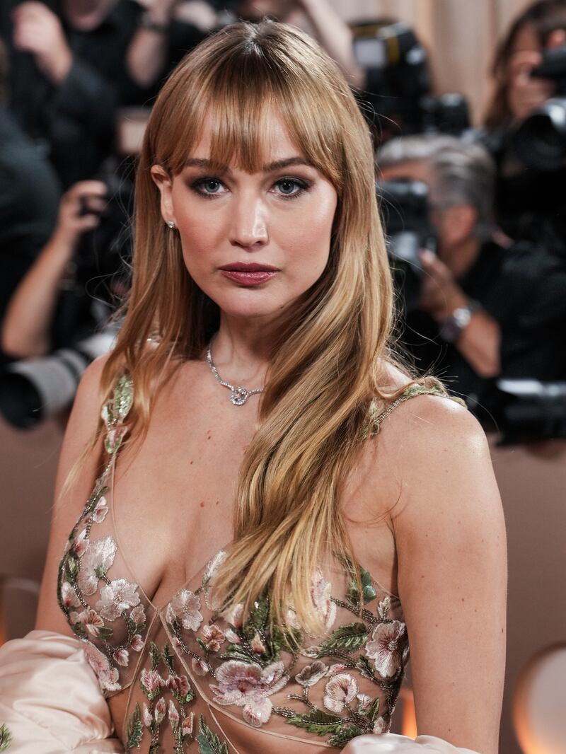 Jennifer Lawrence attending the 83rd Golden Globes awards at The Beverly Hilton. Photograph: Sthanlee Mirador/PA