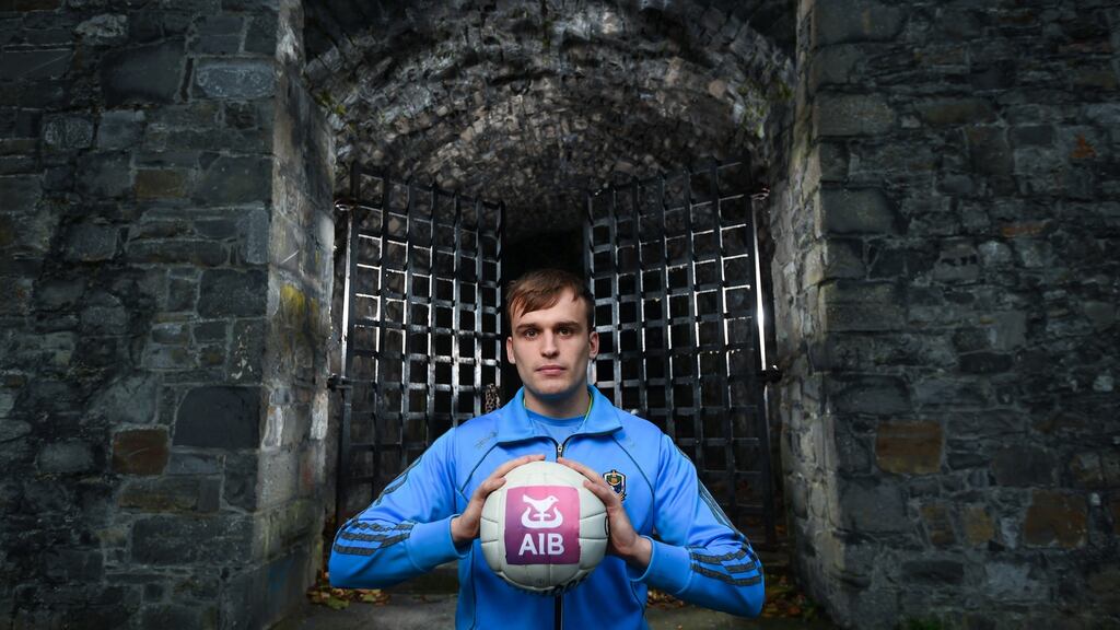 Roscommon footballer Enda Smith pictured the launch of AIB’s four-part miniseries, Behind The Gates at St Audoen’s Gate in Dublin. Photograph: Stephen McCarthy/Sportsfile