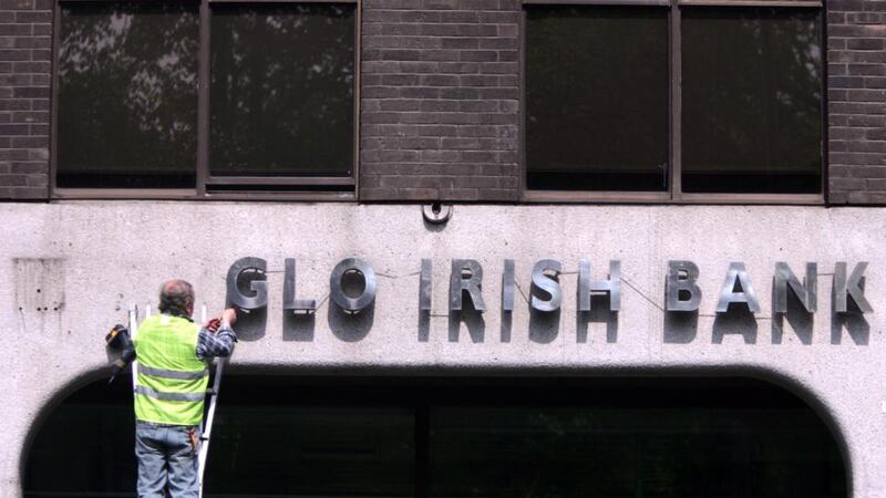 The sign being removed from the Anglo Irish Bank headquarters  in St Stephen’s green Dublin yesterday. Photograph: Bryan O’Brien/The Irish Times Anglo Irish Bank: Brian Lenihan told the Dáil in 2010 that bailing out this bank alone was likely to cost more than €20 billion. Photograph: Bryan O’Brien