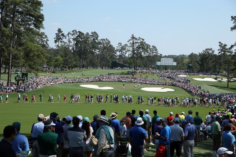 The approach to the second plays sharply downhill to a green that slopes left to right.