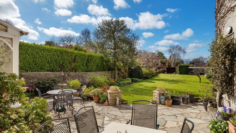 Liscannor-stone patio and large garden