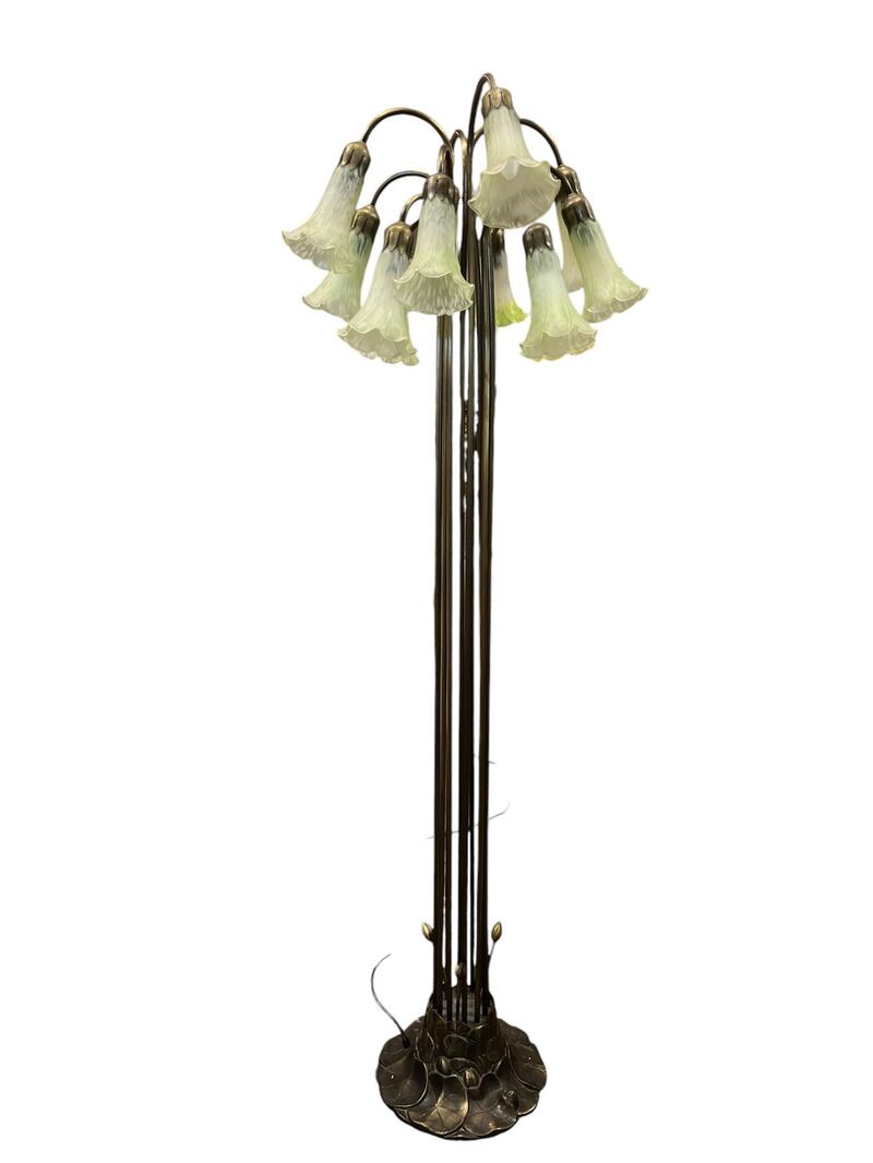 A reproduction art deco style floor lamp (€300-€400) at Mullen's auction