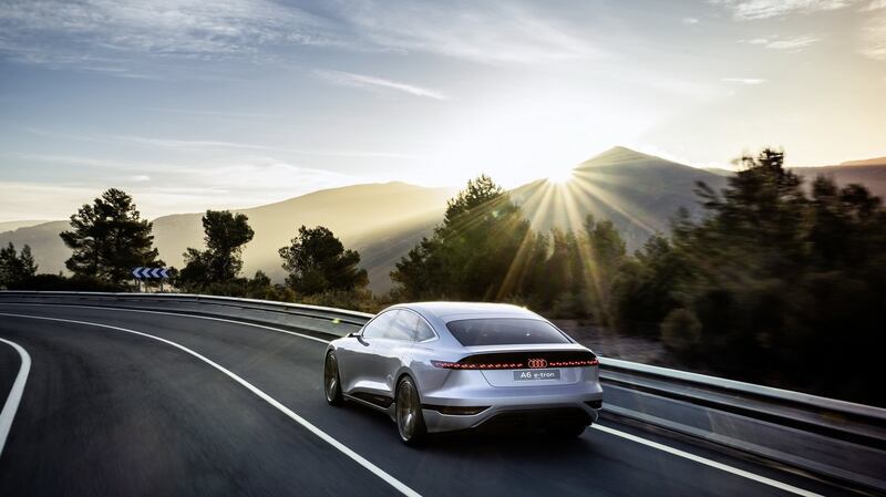 The A6 e-Tron rides on a new electric car platform developed by Audi, which will be flexible enough for models as small as an A3 and as large as an A8