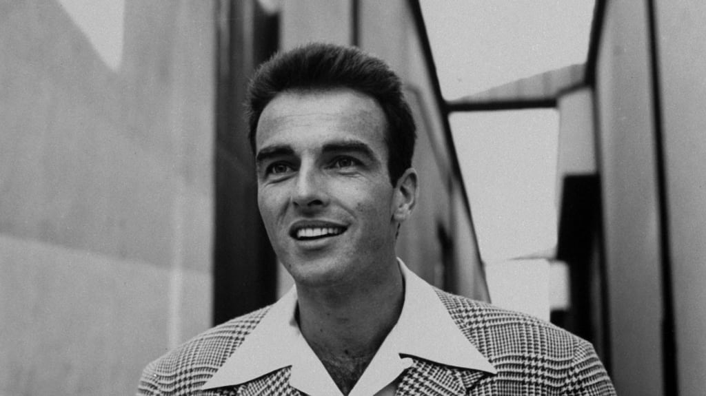 Actor Montgomery Clift standing outside sound stages at Paramount Studios while filming A Place in the Sun. Photograph: Peter Stackpole/The LIFE Picture Collection via Getty Images/Getty