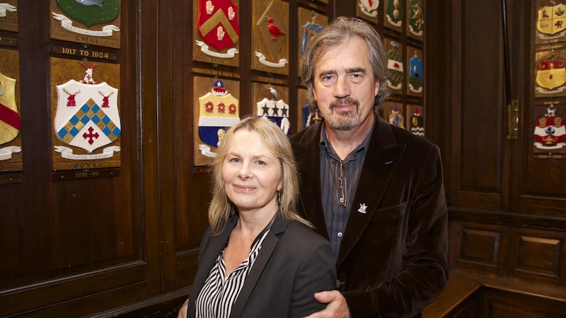 Sebastian Barry and his wife Alison Deegan. The couple have relocated temporarily from Wicklow to  London so she can develop her screenwriting career.  Photograph: Sara Freund
