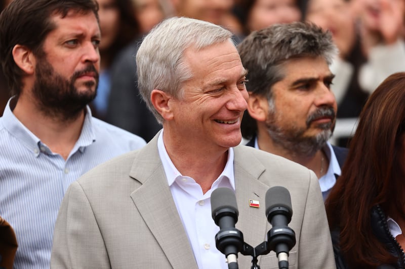 Jose Antonio Kast at a recent election rally. Photograph: Marcelo Hernandez/Getty Images