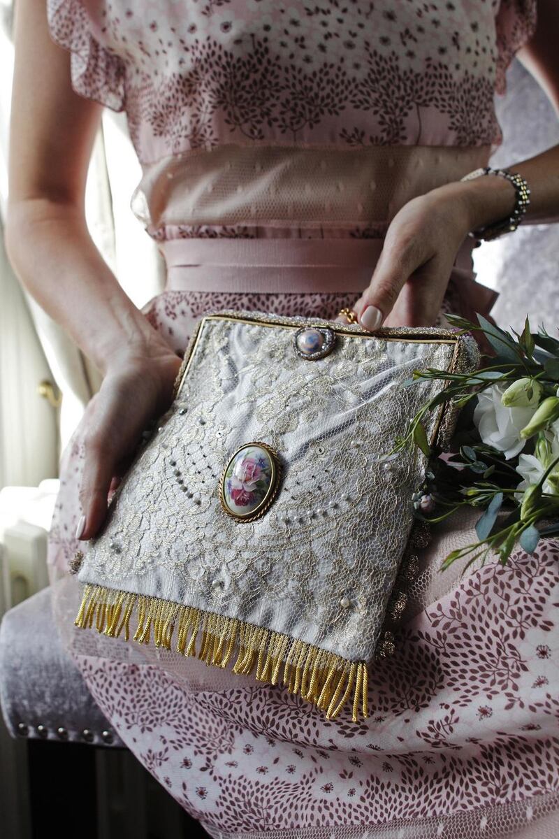 Reworked vintage bag by Cathy White.