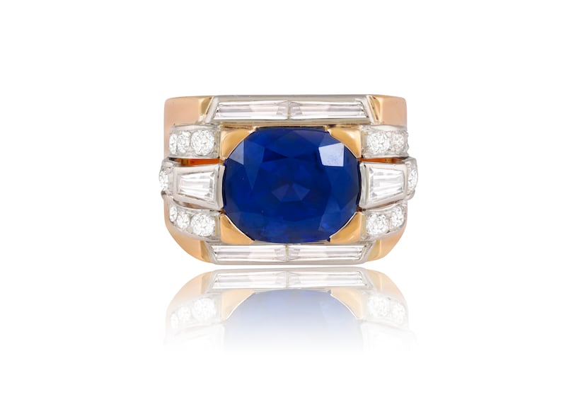 Kashmir sapphire ring, sold by Adam's in May 2025 for €660,000