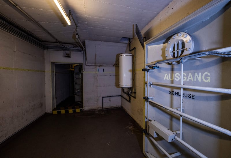An airlock, in the Pankstrasse nuclear fallout shelter in Berlin. Photograph: John MacDougall/AFP/Getty Images