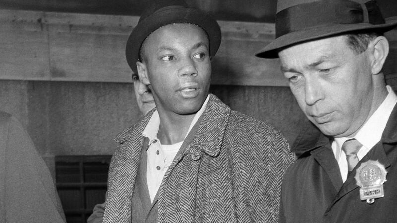 Muhammad Aziz after his arrest in New York in February 1965: With Khalil Islam, he  was wrongly found  guilty of assassinating Malcolm X. Photograph: AP