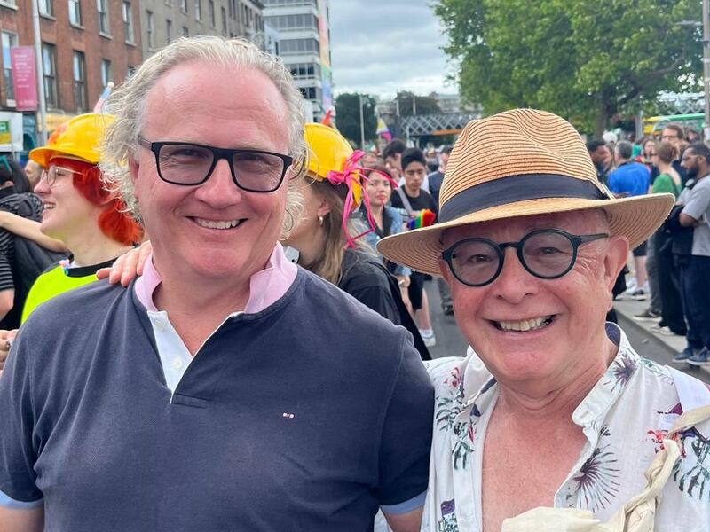 Paul O Connell (left) and Sean Feerick at the Dublin Pride Parade on Saturday