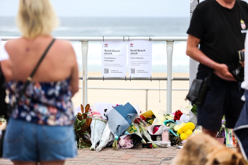 A view of the vigil at Bondi Beach, Sydney. Photograph: Evan Treacy for The Irish Times