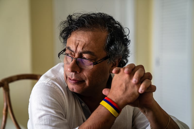 Gustavo Petro, president of Colombia. Photograph: Federico Rios/New York Times