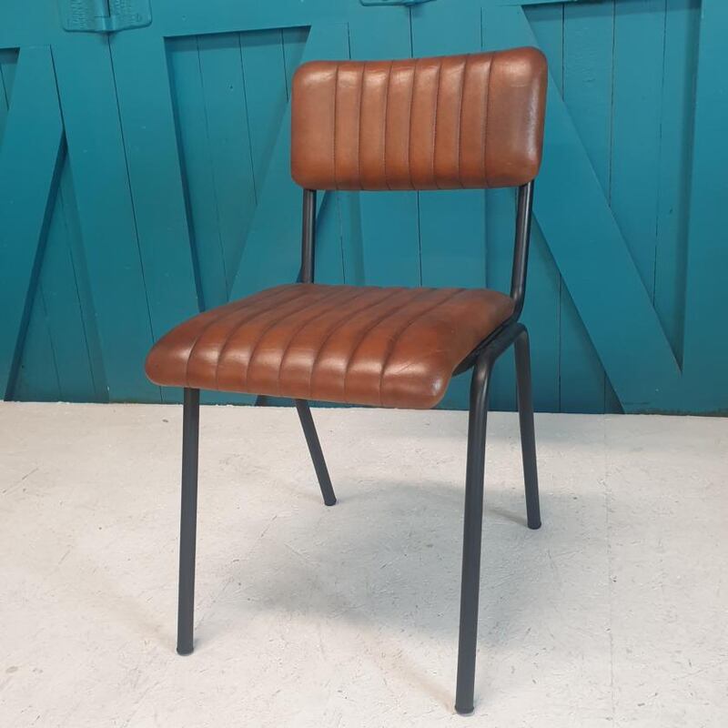 Bentley leather dining chair - Benmore Studio