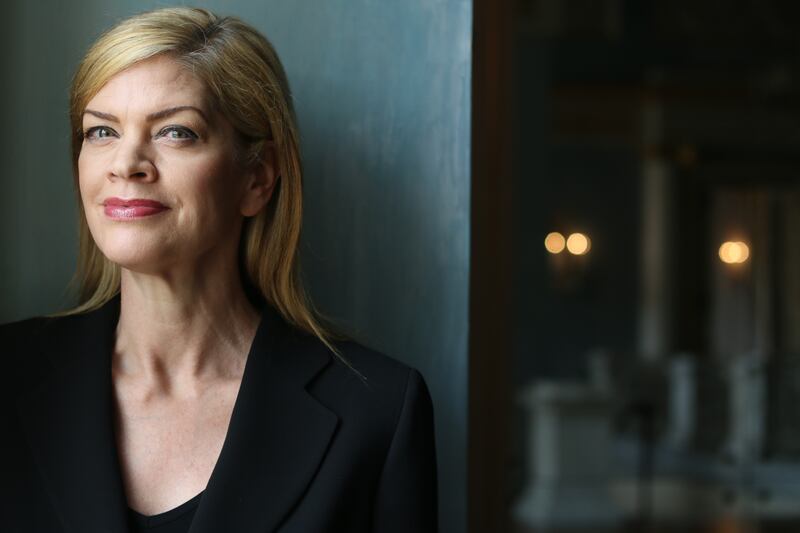 Conductor Keri-Lynn Wilson is founder and music director of the Ukrainian Freedom Orchestra. Photograph: Olivia Kahler
