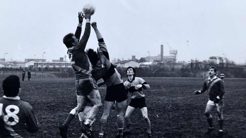 Kevin and Gerry Devlin in action at St Enda’s GAA club