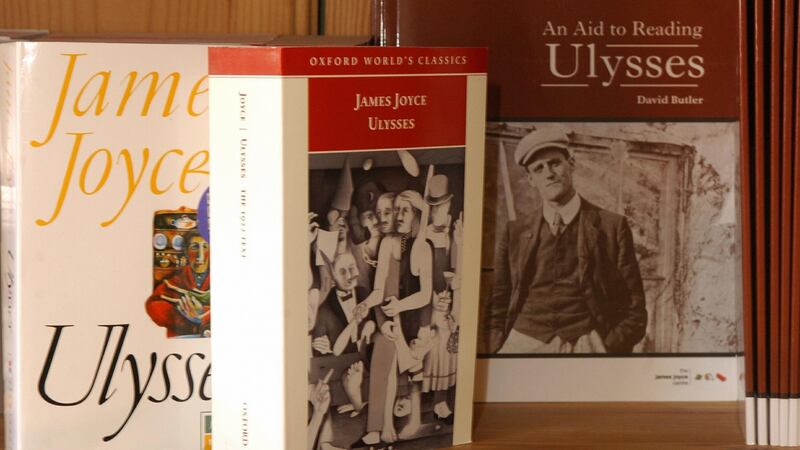 Choose your weapon: copies of Ulysses by James Joyce. Photograph: Barry Cronin/AFP via Getty