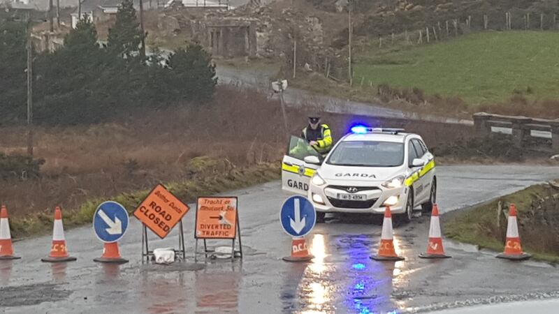The road in Gortahork, Co Donegal, where the crash took place. Photograph:  Rebecca Black/PA Wire