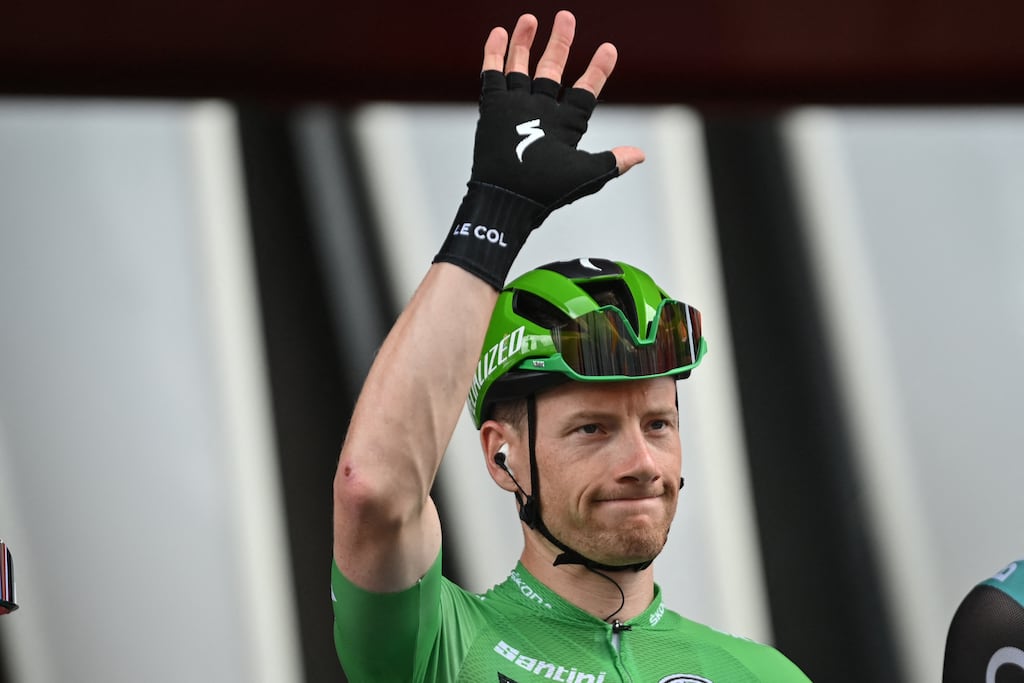 Sam Bennett continues to lead the Vuelta a San Juan. Photograph: David Stockman/Belga Mag/AFP via Getty Images