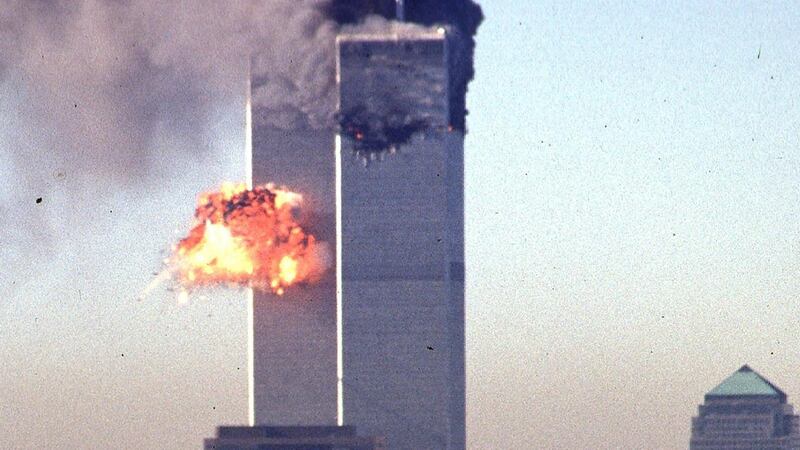 This file photo taken on September 11, 2001 shows a hijacked commercial plane crashing into the World Trade Center in New York. Photograph: Seth McAllister/Getty Images