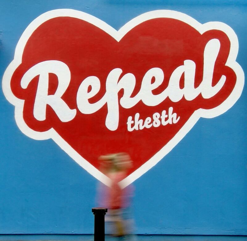 Maser: the artist’s Repeal the 8th mural. Photograph: Enda O’Dowd