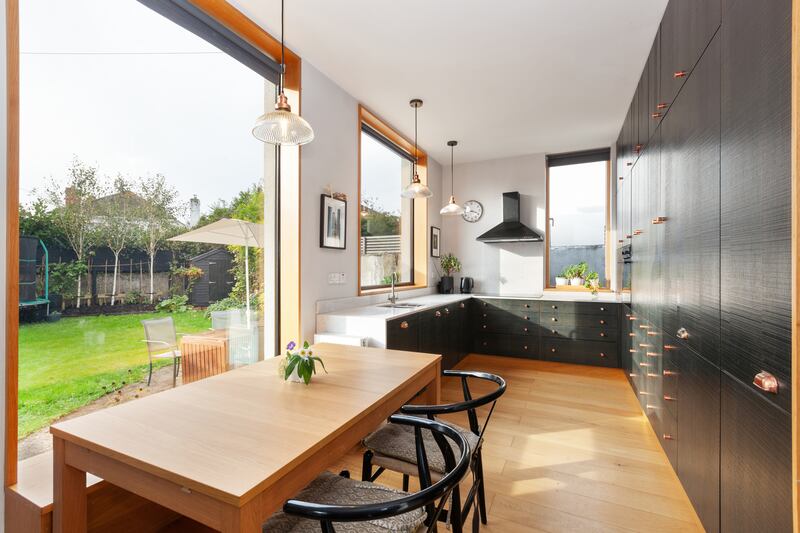 Picture windows in the kitchen