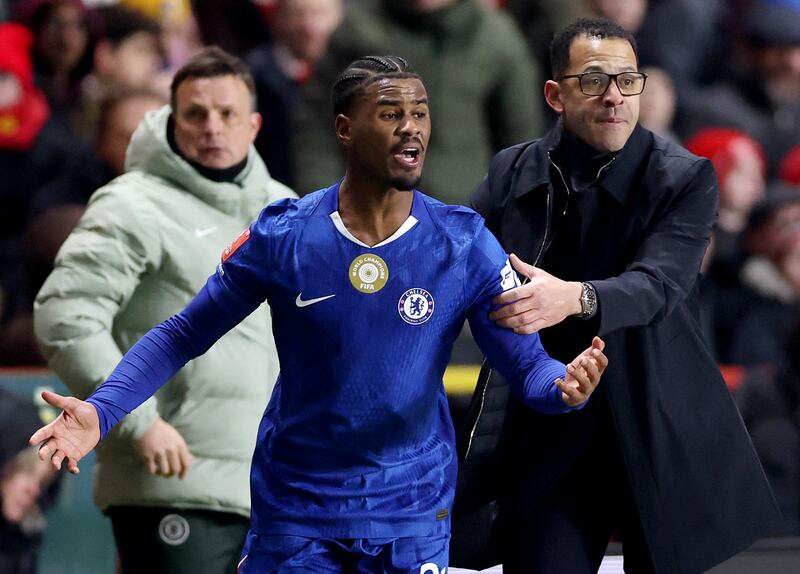 Liam Rosenior, Jorrel Hato and Chelsea will soon face harder tests than the one set by Charlton in Saturday's FA Cup tie. Photograph: Justin Setterfield/Getty Images