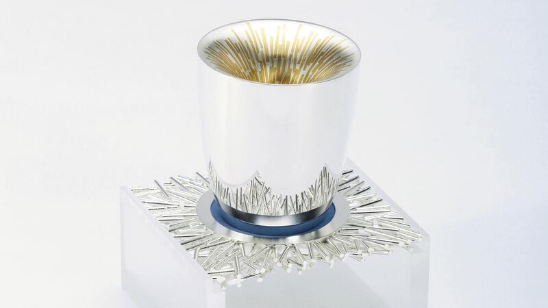 Vortex is a vessel by Eimear Conyard, who has been running the goldsmithing course for the Crafts Council in Kilkenny for the past decade.