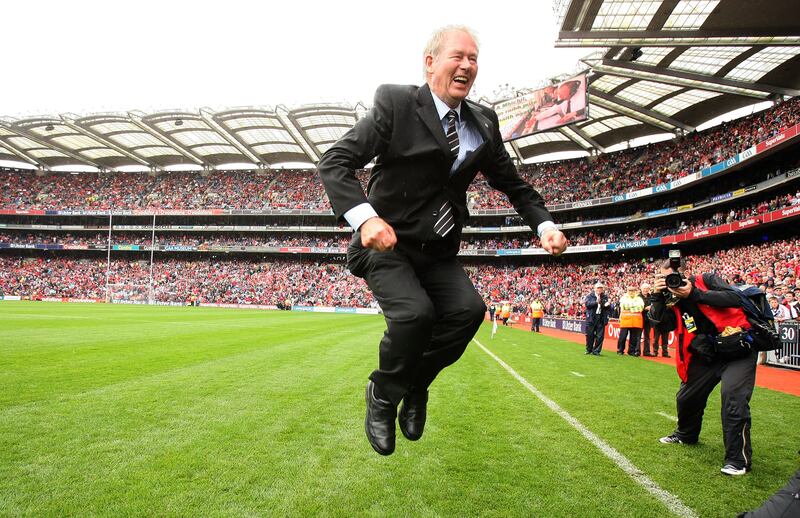 Micheál Ó Muircheartaigh during his last All-Ireland football final as a commentator for RTÉ Radio for the 2010 decider between Cork and Down. Photograph: Cathal Noonan/Inpho