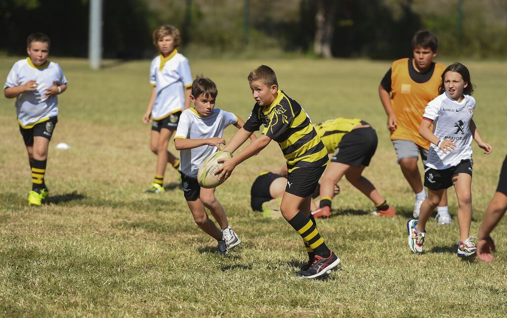 Even when rugby is the last thing you want to think about, a training session with young players can remind you what makes the sport great. Photograph: Nicolas Tucat/AFP via Getty Images