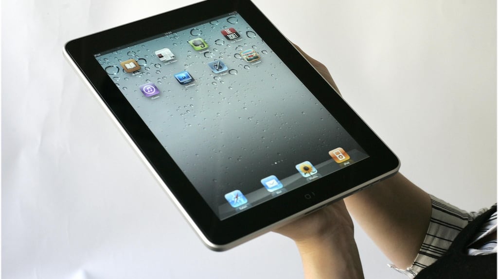 Giving school students access to iPads, laptops or e-books in the classroom appears to hurt their learning, new research indicates. File photograph: Dara Mac Dónaill/The Irish Times