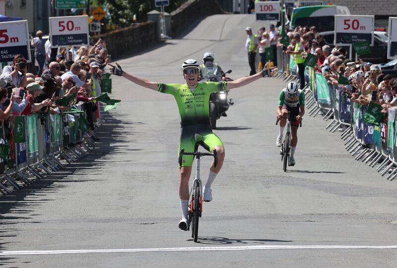 Tom Martin wins Stage 4 of Rás Tailteann. Photograph: Lorraine O'Sullivan