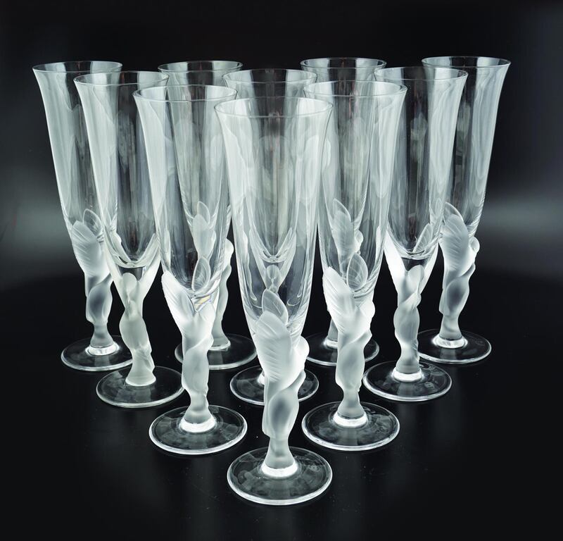 Faberge Champagne flutes (1987-2007) €200-€300 Sheppard’s