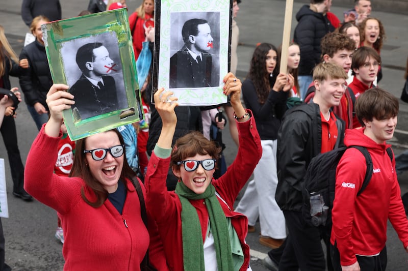 20/09/2025.  - SCÉAL - 
CEARTA, a National Protest for the Irish Language and the Gaeltacht, from Parnell Square to Leinster House Dublin.
Grianghraf: Dara Mac Dónaill / The Irish Times











