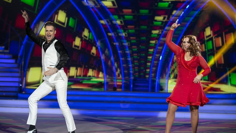 Clelia Murphy and Vitali Kozmin  dancing a salsa to Night Fever from Saturday Night Fever. Photograph: Kyran O’Brien