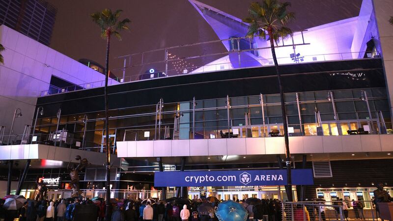 The Los Angeles Lakers now play in the newly named Crypto.com Stadium, so christened after a cool $700 million  deal struck last year. Photograph: Harry How/Getty Images