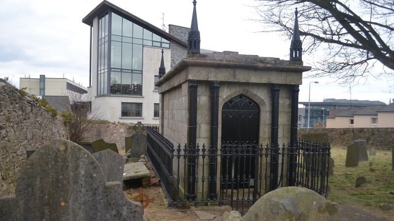 St John’s Cemetery: the Georgian-era mausoleum which contains the remains of Redmond.