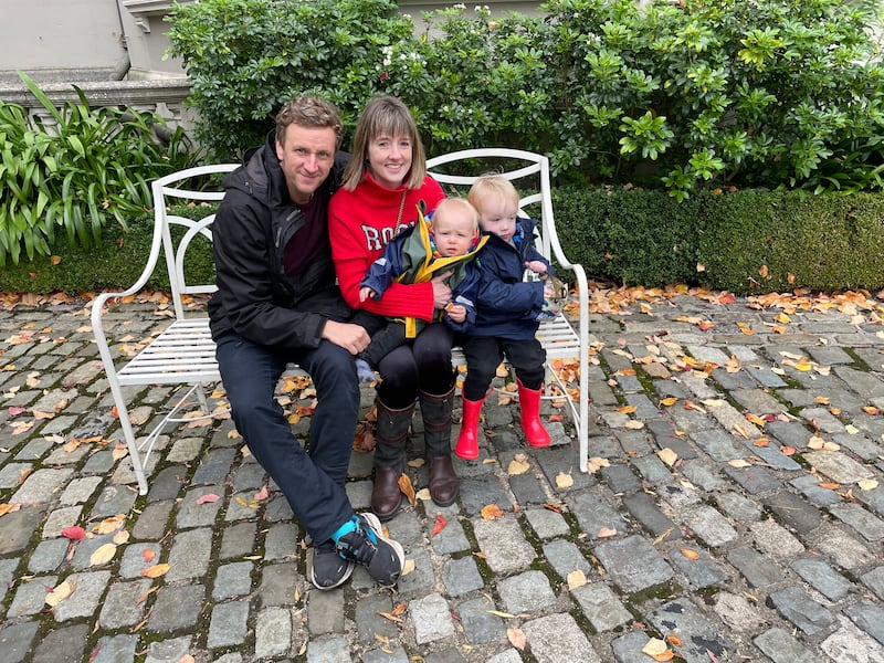 Olof Gill, his wife Lucy Moylan and their two older children Patrik and Joey