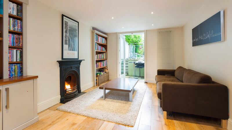 Number 11 Mountpleasant Avenue Upper: a  set of French doors allow more light into the informal living room at garden level.