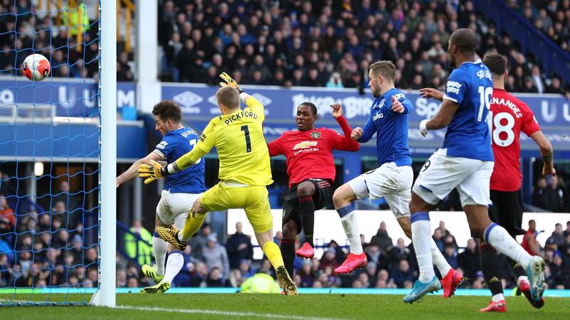 Pickford saves a shot from Ighalo late on. Photo: Jan Kruger/Getty Images