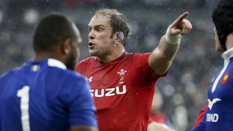 Alun Wyn Jones of Wales during the Guinness Six Nations  match between France and Wales at Stade de France in Paris on February 1st. Photograph:  Jean Catuffe/Getty Images