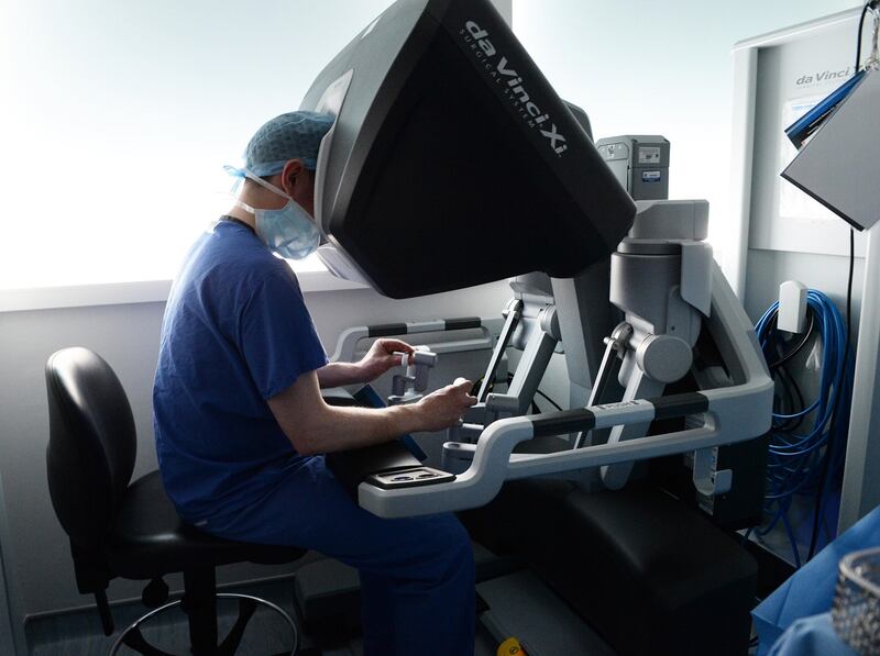 The scene during a robotic operation at St Vincent's Hospital.