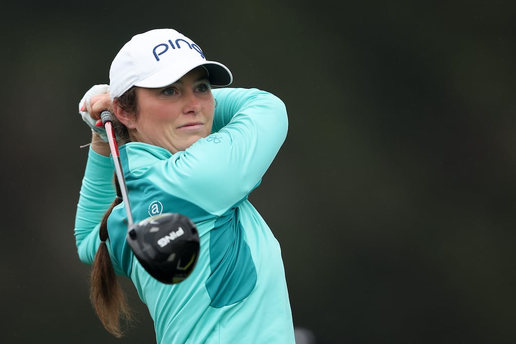 Irish amateur Áine Donegan drives from the 10th tee during the first round of the US Women's Open at Pebble Beach Golf Links in Monterey, California. Photograph: Ezra Shaw/Getty Images
