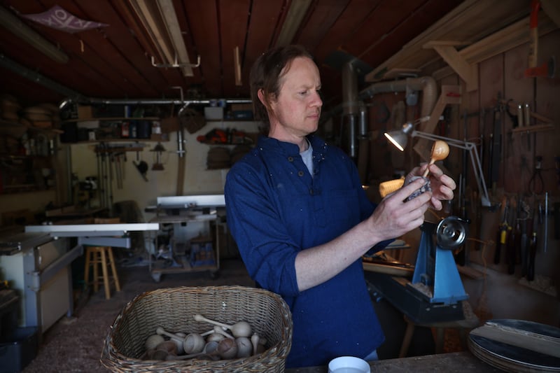 Eoghan Leadbetter in his workshop. Photograph: Bryan O’Brien 