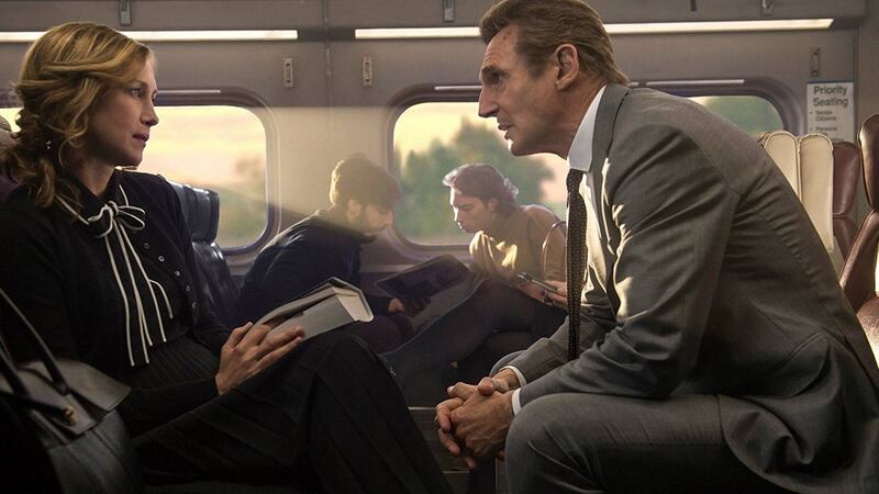Liam Neeson stars with  Vera Farmiga in the agreeably mad  The Commuter