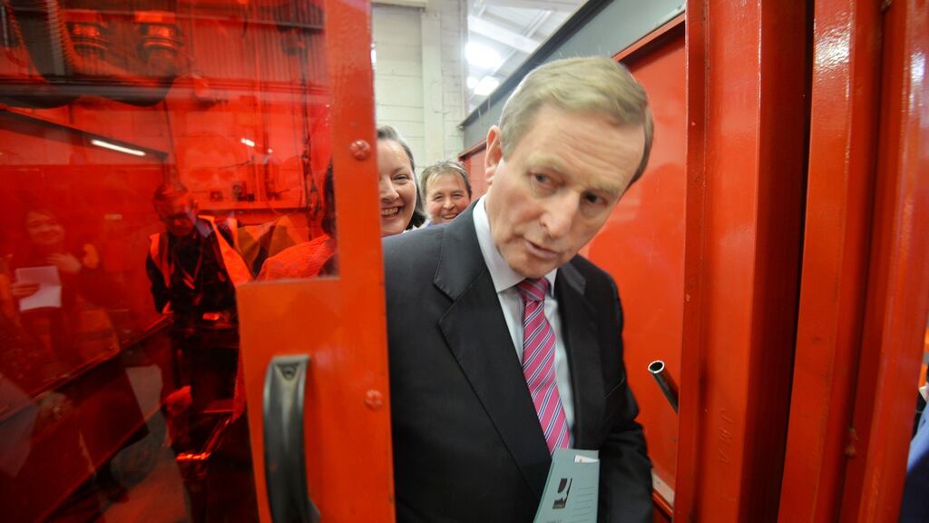 Taoiseach Enda Kenny at the Grant Engineering in Birr Co Offaly. Photograph: Alan Betson/The Irish Times