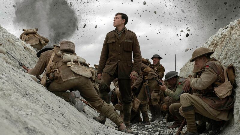 George MacKay in 1917:  ‘The beauty of theatre is the excitement of it; it lives in that moment. But with film and photography, you capture the moment.’ Photograph: Francois Duhamel/Universal Pictures
