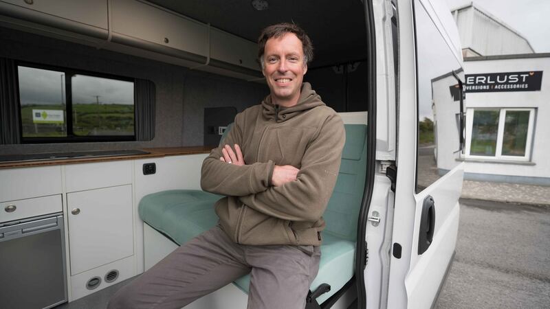 Dave Hanley of Vanderlust with one of his new campervans in Ennistymon, Co Clare. Photograph: Eamon Ward